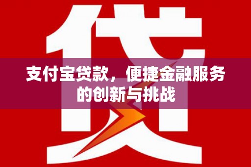 四川支付宝贷款，便捷金融服务的创新与挑战