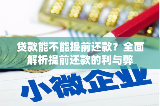 四川贷款能不能提前还款？全面解析提前还款的利与弊