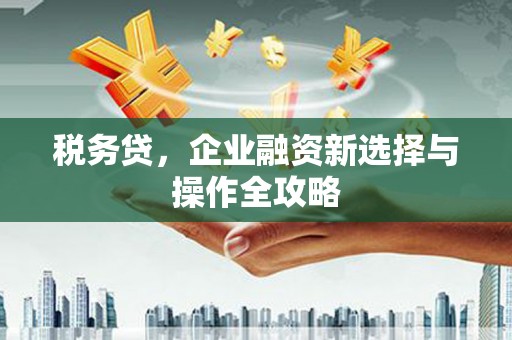 四川税务贷，企业融资新选择与操作全攻略