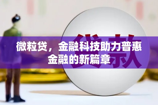 四川微粒贷，金融科技助力普惠金融的新篇章