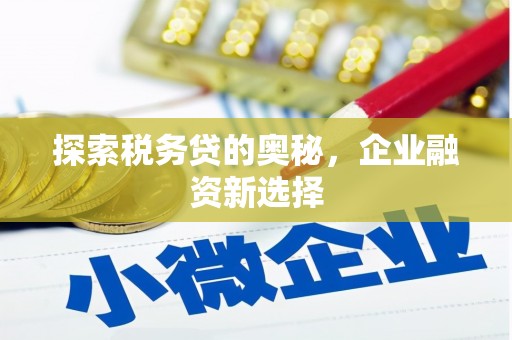 四川探索税务贷的奥秘，企业融资新选择