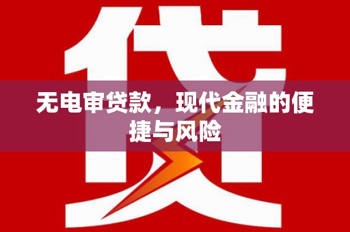 四川无电审贷款，现代金融的便捷与风险