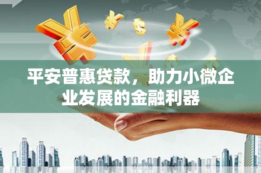 四川平安普惠贷款，助力小微企业发展的金融利器